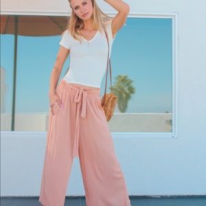 Peach Bow Pants by Armoire fashion , casual summer pants